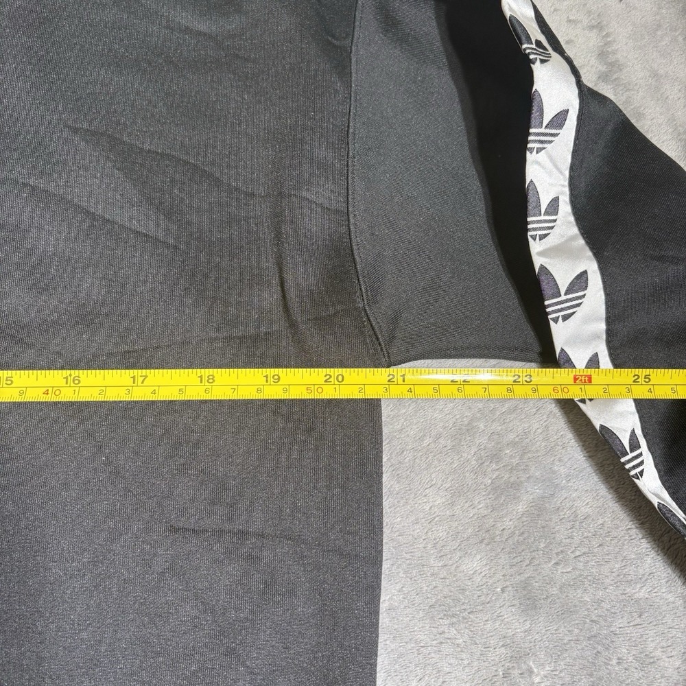 Adidas Sweatshirt Men's Medium Small Black TNT Tape Crew Trefoil Sleeve Logo - Picture 6 of 8